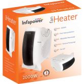 Infapower X402 2Kw Fan Heater, Uright Or Flat