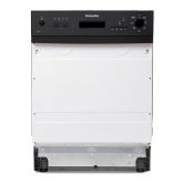 Montpellier MDI650K Semi-Integrated Dishwasher 12-Place Black Fascia