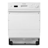 Montpellier MDI650W Semi Integrated Dishwasher White 12 Place Setting 9 Progs. 2 Yr Guarantee