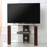 Pps Distribution Ltd. AVS-L630--800/3-WC Vision 1050 Walnut And Clear Glass TV Stand
