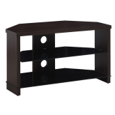 Pps Distribution Ltd. MON-800-WAL Montreal TV Stand In Walnut And Black Glass 800
