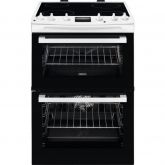 Zanussi Zcv66078wa 60Cm Electric Double Oven With Ceramic Hob - White