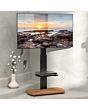 TTAP FS1-OAK Fs1 Floor Pedestal TV Stand In Oak, Upto 65inch, 7 Height Positions, Max 40Kg