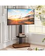TTAP FS1-WAL Fs1 Floor Pedestal TV Stand In Walnut, Upto 65inch, 7 Height Positions, Max 40Kg