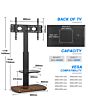 TTAP FS1-WAL Fs1 Floor Pedestal TV Stand In Walnut, Upto 65inch, 7 Height Positions, Max 40Kg