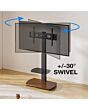 TTAP FS1-WAL Fs1 Floor Pedestal TV Stand In Walnut, Upto 65inch, 7 Height Positions, Max 40Kg