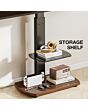 TTAP FS1-WAL Fs1 Floor Pedestal TV Stand In Walnut, Upto 65inch, 7 Height Positions, Max 40Kg