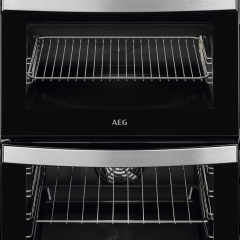 AEG CKB6541ACM 60cm Double Oven Cooker Gas Hob SS