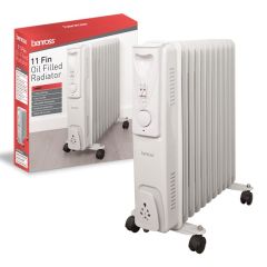 Benross 46760 11 Fin Oil Filled Radiator, 3 Heat Settings, 2500W