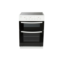 Haden HE60DOMW 60cm Double Oven Electric Cooker with Ceramic Hob - White