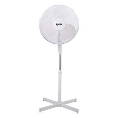 Igenix DF1655 16" Pedestal Fan, 3 Speed, Oscillating, Adjustable Height, 50W