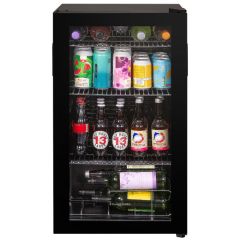 Russell Hobbs RH48BC101B Undercounter Drinks Cooler W/ Glass Door, 93L, H- 84.5Cm, W- 48Cm, E Rated