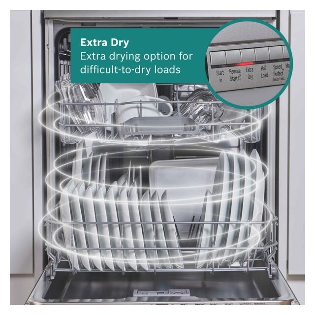 Bosch SMH4HTX11G Series 4, Fully-Integrated Dishwasher, 60 Cm, Variable Hinge