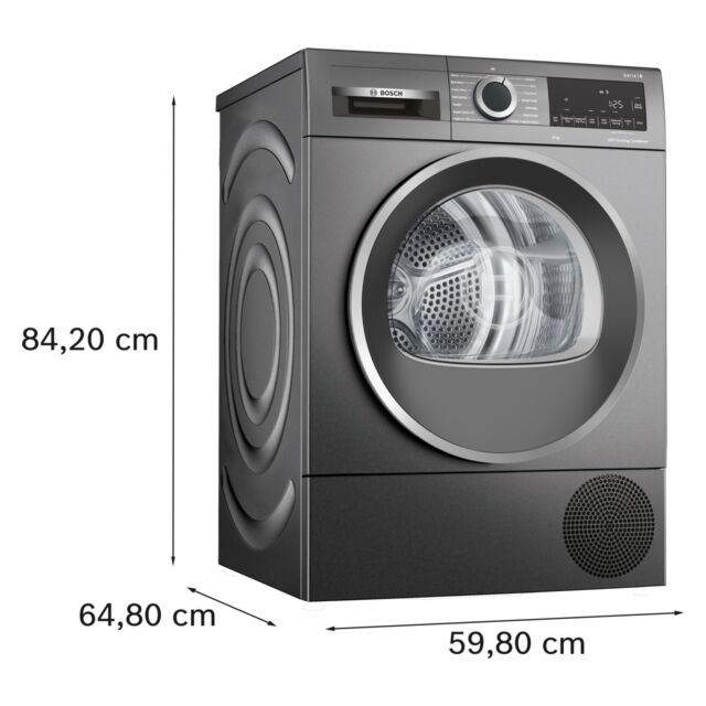 Bosch WQG245R2GB Series 6, 9Kg Heat Pump Tumble Dryer, A+++