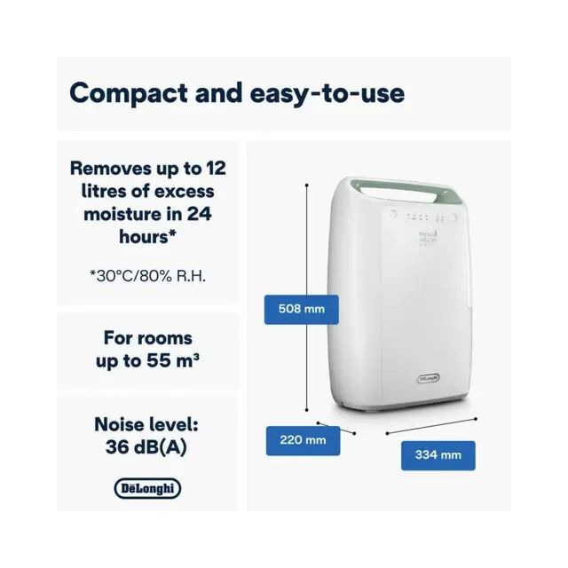 DeLonghi DL0212 12L Tasciugo Ariadry Multi Dehumidifier