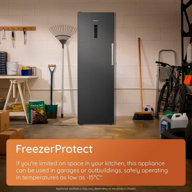 Hotpoint HPMFF1292XBR4UK Freestanding Tall Freezer, 256L, H- 171.4Cm, W- 59.5Cm, E Rated