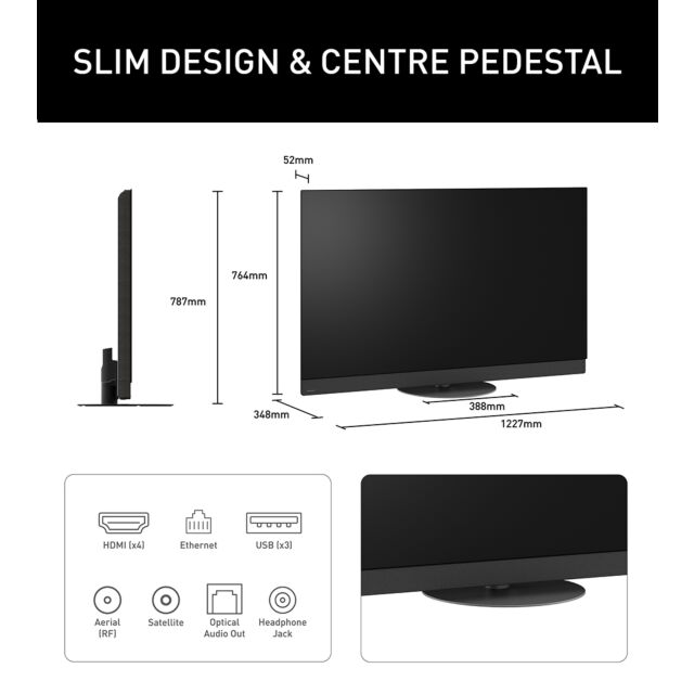 Panasonic TV55Z95BEB 55inch Primary Rgb Tandem Oled, Fire TV, Hcx Pro Ai Mk2 Processor, Hdr10+, Dolby 