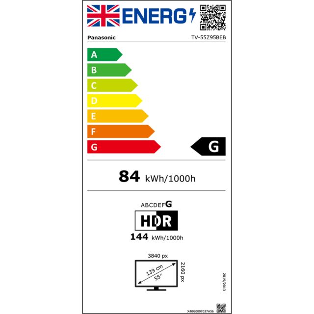 Panasonic TV55Z95BEB 55inch Primary Rgb Tandem Oled, Fire TV, Hcx Pro Ai Mk2 Processor, Hdr10+, Dolby 