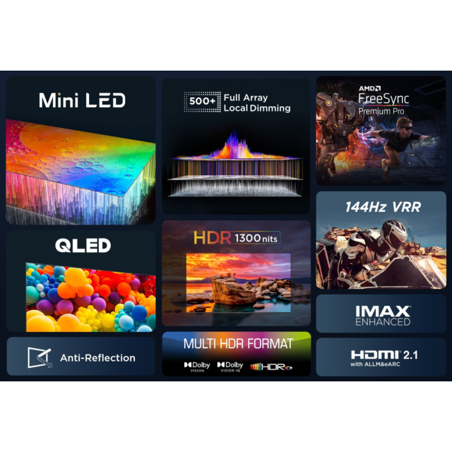 TCL 55C805K 55inch 4K QLED Mini-LED HDR Google TV