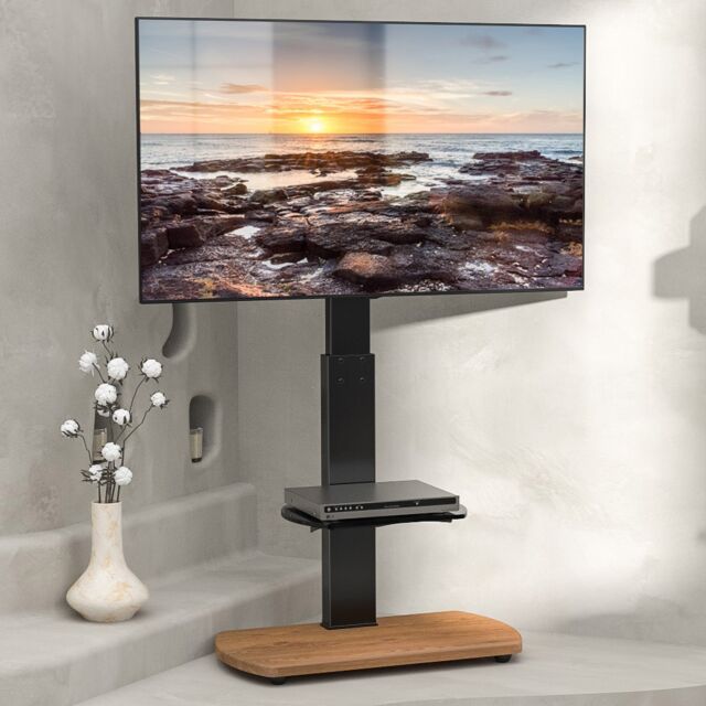 TTAP FS1-OAK Fs1 Floor Pedestal TV Stand In Oak, Upto 65inch, 7 Height Positions, Max 40Kg