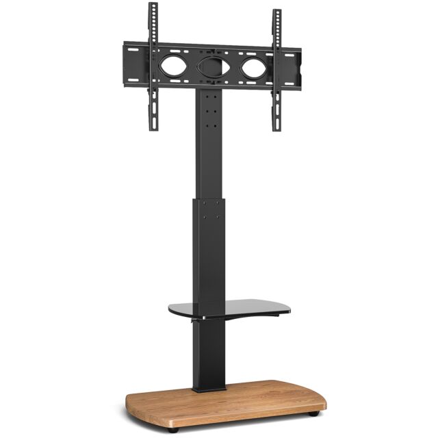 TTAP FS1-OAK Fs1 Floor Pedestal TV Stand In Oak, Upto 65inch, 7 Height Positions, Max 40Kg