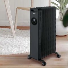 Igenix IG2621BL 2Kw Digital Oil Filled Radiator, H- 63.5Cm, W- 24Cm, D- 39Cm