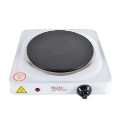 Kitchen Perfected E4102WH Single Hotplate, Portable, 1500W