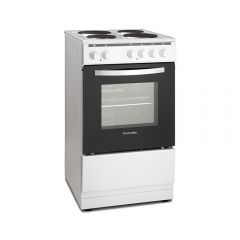Montpellier MSE46W Electic Cooker 50Cm Wide, Sealed Plates, Single Oven