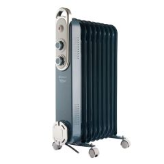 Rediffusion REDB14KBLEE Vintage 9 Fin Oil Filled Radiator, 2Kw