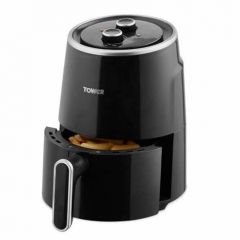 Tower TI7066BLK Compact Air Fryer, 1.8 Litre, Adjustable Temperature, 30 Minute Timer