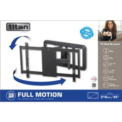 Vivanco 37989 Full Motion Titan Wallbracket, Upto 85'/ 216Cm, Upto 45Kg, Up To 412Mm Distance From W