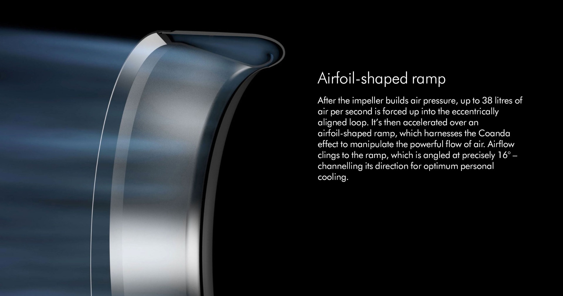 Airfoil-shaped ramp